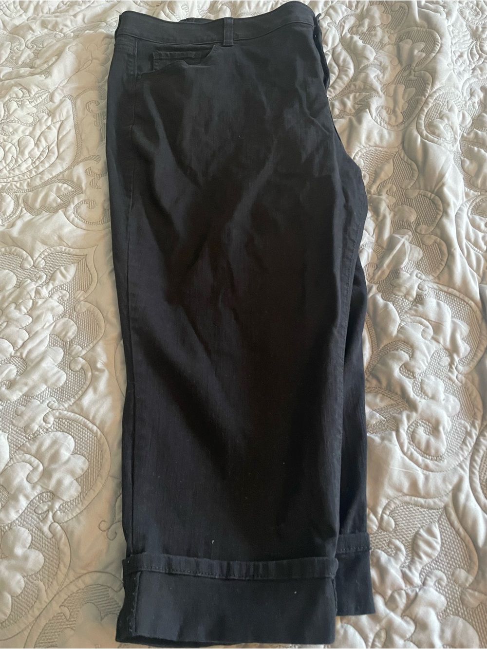 Style & Co Plus 5 Pocket Cuffed Capri Jean Stretch Size 22W Pre-owned
